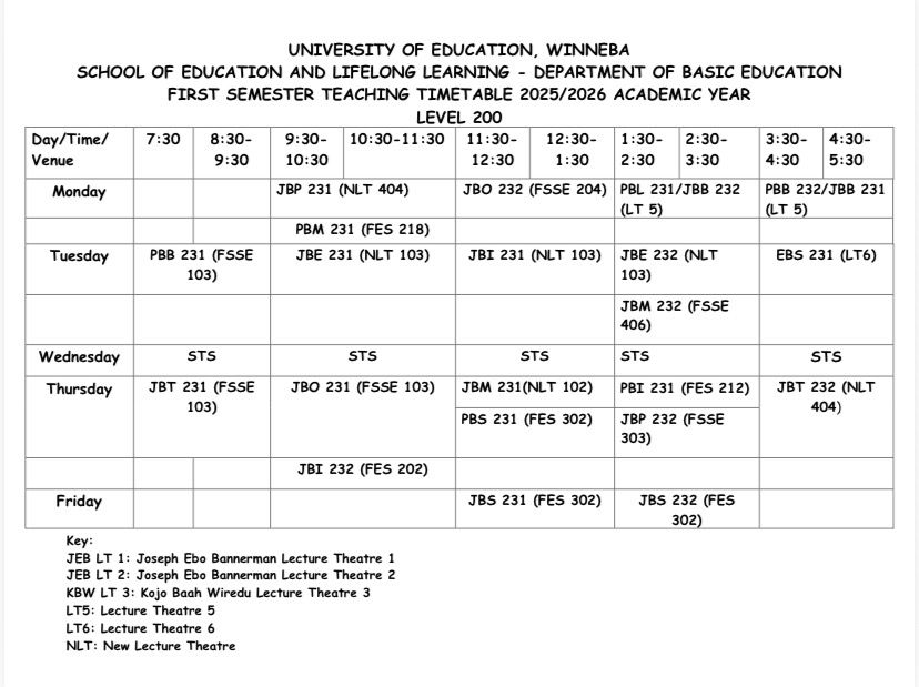 level200timetable