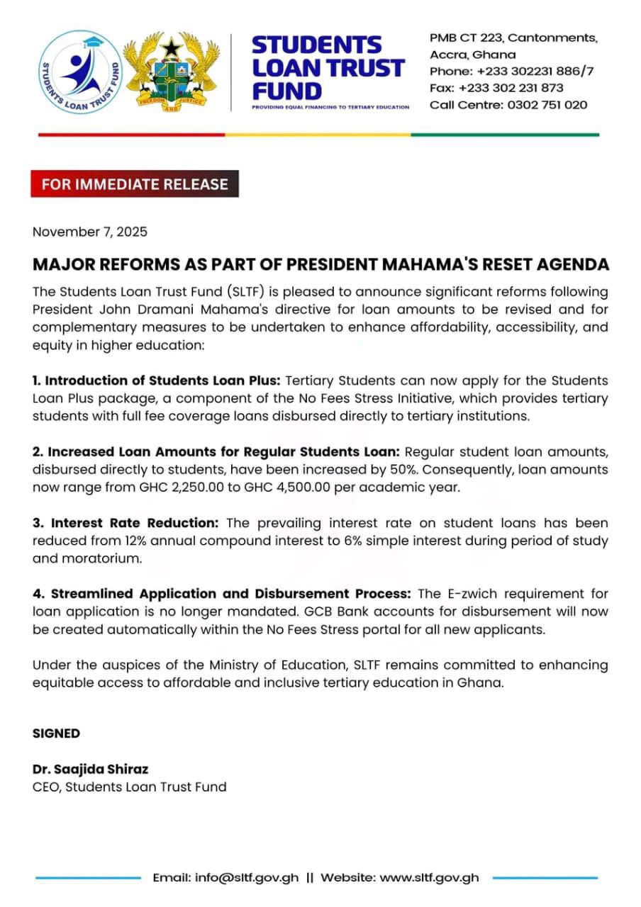 NUGS UEW SLTF Reforms